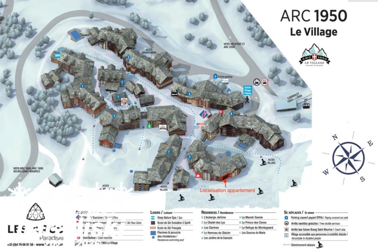 Arc 1950 - Exposition Sud - Vue Pistes De Skis & Montagnes Apartment Les Arcs  Екстериор снимка